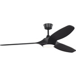 Selen Smart Color-Select Ceiling Fan with Light - Midnight Black / Midnight Black / Midnight Black