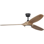 Selen Smart Color-Select Ceiling Fan with Light - Midnight Black / Natural Honey / Natural Honey
