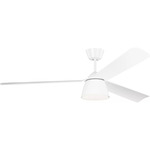 Studio Smart Color-Select Ceiling Fan with Light - Matte White / Matte White