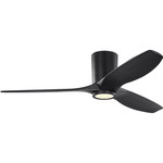 Seyra Smart Color-Select Hugger Ceiling Fan with Light - Midnight Black / Midnight Black