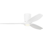 Seyra Smart Color-Select Hugger Ceiling Fan with Light - Matte White / Matte White