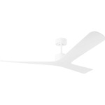 Tri Plank Smart Ceiling Fan - Matte White