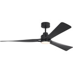 Trillium Smart Color-Select Ceiling Fan with Light - Midnight Black / Midnight Black / Midnight Black