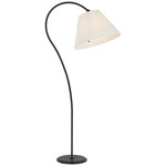 Dume Floor Lamp - Aged Iron / Silk Pleated
