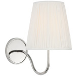 Lyndsie Wall Sconce - Polished Nickel / Silk Pleated
