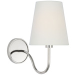 Lyndsie Cordless Wall Sconce - Polished Nickel / Linen