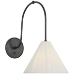 Malia Wall Sconce - Bronze / Silk Pleated