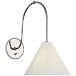Malia Wall Sconce - Polished Nickel / Silk Pleated