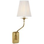 Knox Wall Sconce - Hand-Rubbed Antique Brass / Silk Pleated