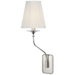 Knox Wall Sconce - Polished Nickel / Silk Pleated
