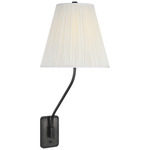Knox Large Wall Sconce - Bronze / Silk Pleated