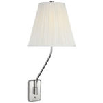 Knox Large Wall Sconce - Polished Nickel / Silk Pleated