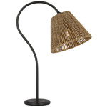 Dume Table Lamp - Aged Iron / Natural Abaca