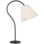 Dume Table Lamp - Aged Iron / Silk Pleated