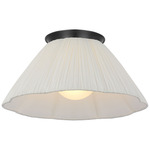 Bradley Ceiling Flush Light - Bronze / Silk Pleated