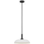 Cyrus Pendant - Bronze / White / White Glass