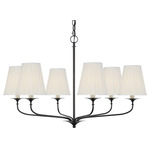 Knox Chandelier - Bronze / Silk Pleated