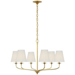 Knox Chandelier - Hand-Rubbed Antique Brass / Silk Pleated