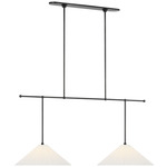 Soren Drop Linear Chandelier - Bronze / Silk Pleated