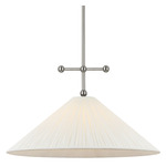 Soren Pendant - Polished Nickel / Silk Pleated