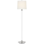 Riga Cordless Floor Lamp - Polished Nickel / Crystal / Linen