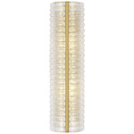 Claude Linear Wall Sconce - Hand-Rubbed Antique Brass / Clear Graniglia Glass