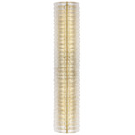Claude Linear Wall Sconce - Hand-Rubbed Antique Brass / Clear Graniglia Glass