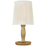 Ovid Cordless Table Lamp - Gold Lustre / Silk Pleated