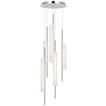 Windchime Multi Light Chandelier - Polished Nickel / Soft Etched