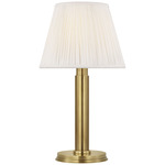Connie Cordless Table Lamp - Antique Burnished Brass / Silk Pleated