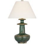 Temara Table Lamp - Corsican Green / Linen