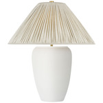 Anwen Cordless Table Lamp - Chantilly / Natural Linen Pleated