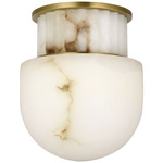 Nolan Ceiling Flush Light - Alabaster / Alabaster