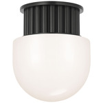 Nolan Ceiling Flush Light - Bronze / White
