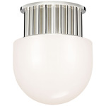 Nolan Ceiling Flush Light - Polished Nickel / White