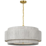 Dorado Chandelier - Antique Burnished Brass / Washed Abaca