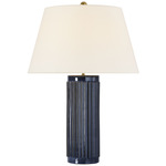 Ellora Table Lamp - Mixed Blue Brown / Linen