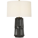Altamira Table Lamp - Stained Black Metallic / Linen