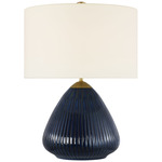 Vesse Table Lamp - Mixed Blue Brown / Linen