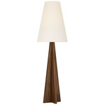 Crue Floor Lamp - Natural Walnut / Linen