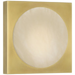Dichotomy Square Wall Sconce - Antique Burnished Brass / Alabaster