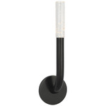 Rousseau Curved Tube Wall Sconce - Bronze / Seeded