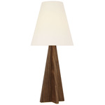 Crue Table Lamp - Natural Walnut / Linen