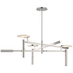 Melange Floating Disc Chandelier - Polished Nickel / Alabaster