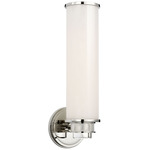 Percy Wall Sconce - Polished Nickel / White