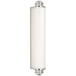 Percy Linear Bathroom Vanity Light - Polished Nickel / White
