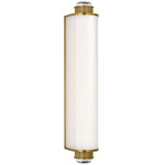 Percy Linear Bathroom Vanity Light - Soft Brass / White