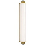 Percy Linear Bathroom Vanity Light - Soft Brass / White