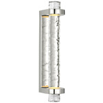 Theron Wall Sconce - Polished Nickel / Clear Wavy