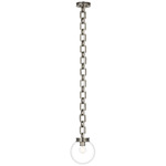 Bellamy Pendant - Pewter / Clear